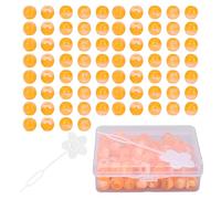 YUMILI 74 pièces perles de tressage de cheveux bobine de cheveux perles de dreadlocks pour accessoires de décoration de cheveux bricolage (jaune foncé)