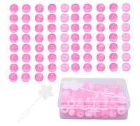 YUMILI 74 pièces perles de tressage de cheveux bobine de cheveux perles de dreadlocks pour accessoires de décoration de cheveux bricolage (Rouge)