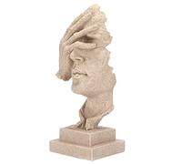 YUMILI Abstract Sculpture The Head Thinker David Statue Handcrafted Resin Art Office Home Decor Gift for Living Room Bedroom Desk 12.5 x 11.5 x 33cm