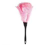 YUMILI Brosse Plumeau - 5 Couleurs Brosse Plumeau Douce en Plume Dinde avec Poignée Noire, Outils de Nettoyage Voiture en Plume de Turquie Meubles Maison, Noir/Blanc/Bleu/Rose Rouge/Rose(Rose)