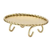 YUMILI Candle Holder Candlestick Wrought Iron Elegant Table Decor Round Shape Hemp Lace Desktop Decoration for Wedding Christmas Home Decor Iron Material 10x10x3.3cm