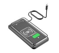 YUMILI Chargeur de Voiture sans Fil, Chargeur Induction Voiture 15W, Tapis de Charge Rapide avec 4 Modes, Support antidérapant pour iPhone 16/15/14/13/12, Airpods 3/Pro, Samsung S24/S23 - Câble de 1 m
