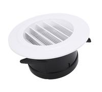 YUMILI Couvercle de ventilation rond de 100mm, Grille à persiennes obliques en ABS, Ventilation d'échappement Durable et résistante aux intempéries pour salle de bains et bureau, 4 pouces