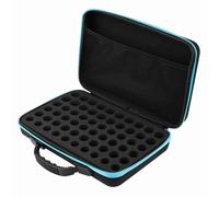 YUMILI Essential Oil Carrying Case Hard Shell Exterior Storage Organizer Premium Quality EVA Leather Material Sturdy Shock Proof Flexible Holds 60 Bottles 5ml 10ml 15ml for Travel Home (Bleue)