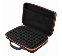 YUMILI Essential Oil Carrying Case Hard Shell Exterior Storage Organizer Premium Quality EVA Leather Material Sturdy Shock Proof Flexible Holds 60 Bottles 5ml 10ml 15ml for Travel Home (Rouge)