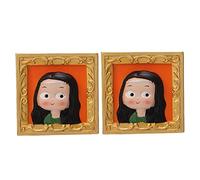 YUMILI Fridge Magnet Large 3D Cartoon Character Refrigerator Magnet Decorative Kitchen Accessory for Home Decor Natural Resin 2.5x2.5in 2Pcs