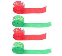 YUMILI Gift Ribbon Wrapping Ribbon Red Satin Ribbon Green Satin Ribbon Premium Polyester Bright Colors Exquisite Pattern Wide Application for Christmas Tree Bow Gift Bow Making Bouquet