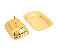 YUMILI Gold Fruit Tray Elegant Rustproof European Fruit Dish with Lid Kitchen Tables Desks Lounges Buffets Weddings Bars Stainless Steel