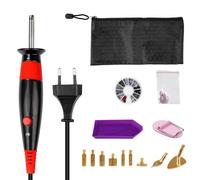 YUMILI Hotfix Applicateur, baguette thermocollante pour strass et fer à repasser, kit d'outils pour vêtements et chaussures (Noir)