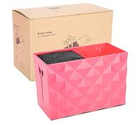 YUMILI outils de coiffure accessoires boîte de rangement ciseaux peigne pince à cheveux commode organisateur (Rouge)