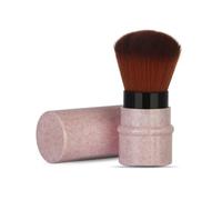 YUMILI Pinceau Court marbré pour Fond de Teint, Manche Extensible, pour Blush, Poudre, pour Usage Professionnel à Domicile (Rose)
