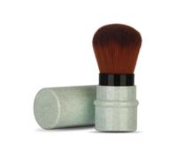 YUMILI Pinceau Court marbré pour Fond de Teint, Manche Extensible, pour Blush, Poudre, pour Usage Professionnel à Domicile (Vert)