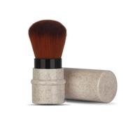 YUMILI Pinceau Court marbré pour Fond de Teint, Manche Extensible, pour Blush, Poudre, pour Usage Professionnel à Domicile (Couleur abricot)