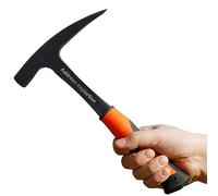YUMILI Pioche à Roche, Marteau Géologique 800 g avec Poignée Recouverte de Plastique TPR, Marteaux à Pointe Pointue, Outils Manuels Multifonctionnels de Géologie pour l'Exploration Minérale