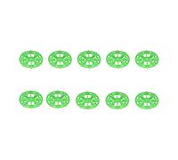 YUMILI Pneus à Palette de 10pcs 52 mm Verts à Distance des Roues de Voiture Accessoires de Remplacement pour Jouet de modèle Bricolage, matériau ABS