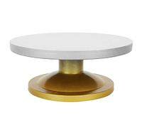 YUMILI PVC Profil Céramique Machine Poterie Roue Plateau Tournant Argile À Modeler Argent Table (Plateau tournant en Acier Plastique argenté 30cm)
