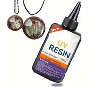 YUMILI Résine UV 100 g - Résine UV dure - Kit de résine UV transparente améliorée pré-mélangée - Kit de résine époxy UV dure - Pour moules en silicone, pendentifs, bricolage, art, bijoux, coulage