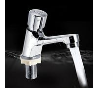 YUMILI Robinet Poussoir Temporisé,Robinet à Fermeture Différée Et Robinet De Salle De Bain Tap, G1/2 Robinet Poussoir Eau Froide Robinets