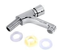 YUMILI Robinet Temporisé - Salle de Bains Poussoir Temporisé Publique de Cuisine Chromée Robinet D'Évier de Lavabo à Économie d'eau et Économie de Temps, Durable
