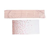 YUMILI Rose Gold Dot Party Table Cloths Elegant White Polka Dot Rectangular Table Covers for Weddings Parties Dinners Plastic Polyester Material 54x108in