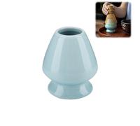 YUMILI Support de Fouet à Matcha, Support de Fouet à Matcha en Céramique, Accessoires de Service à Thé Matcha Chasen Réutilisables pour Matcha Chasen en Bambou(Bleu)