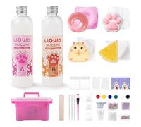YUMILI Taba Squishy - Kit de bricolage - En silicone liquide - Pour pattes de chat super douces - Pour soulager le stress (patte de chat, fromage, écureuil, donut)