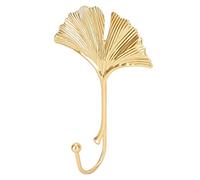 YUMILI Wall Hooks Bathroom Kitchen Mini Hanging Hook Stylish Iron Hand Welded Hand Painted Multi Purpose Decorative Hooks for Home Decor Housewarming Gifting Living Room Bedroom Porch (Golden E)