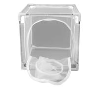 YUMILI YUMILI Cage à moustiquaire, en nylon, cage d'observation des plantes d'extérieur amovible avec tube en acier inoxydable pour la reproduction, blanche