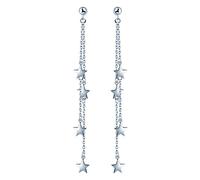 Yumilok Boucle d'oreille femme fille en argent 925 Pendants d'oreilles étoile Cadeau Anniversaire Noël