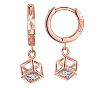 Yumilok Boucles d'oreilles de perle, en 925 argent sterling, bagues d'oreille pour femme fille, orné le zircon, Cadeau parfait de Noël anniversaire