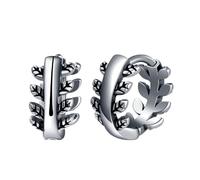 Yumilok Boucles d'oreilles Inoxydable pour Hommes Femmes Créatives Bagues d'oreilles Feuille d'érable Anneau d'oreille Bijoux Fantaisie Créoles Adolescents Décoration