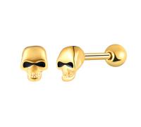 Yumilok Boucles d'oreilles Piercing en Acier Inoxydable pour Hommes et Femmes Clous d'oreilles Vintage de Tête de Mort Boucles d'oreilles Crâne Halloween Hip Hop Décoration Adolescent