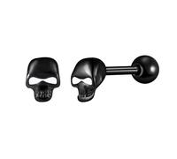 Yumilok Boucles d'oreilles Piercing en Acier Inoxydable pour Hommes et Femmes Clous d'oreilles Vintage de Tête de Mort Boucles d'oreilles Crâne Halloween Hip Hop Décoration Adolescent
