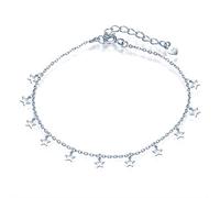 Yumilok Bracelets de cheville en argent 925, bracelet de cheville pour femme fille, bracelet de cheville étoile élégant, la chaîne d'ancré ajustable, bijoux pour Noël et Anniversaire