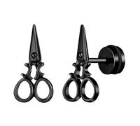 Yumilok Hommes Boucles d'oreilles en Acier Inoxydable Créatifs Femmes Clous d'oreilles de Ciseaux Boucle d'oreille Piercing à Vis Bijoux Quotidiennes Fantaisie Décoration
