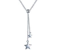 Yumilok Jewelry Collier d'étoile pour femme fille en argent 925 la chaîne est très jolie bijou simple élégant cadeau de Noël