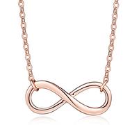 Yumilok Jewelry Collier et pendentif femme fille en argent 925 le symbole d'infini classique collier court