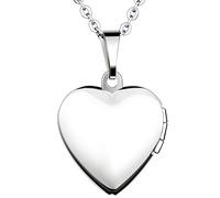 Yumilok Jewelry Collier Pendentif de Photo en Acier Inoxydable au Titane Le cœur Peut Ouvrir pour Femme Fille Rose