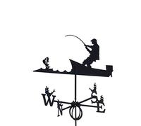 Yumira Girouette en acier inoxydable rétro - Piquet de jardin créatif - Carillon éolien - Décoration de jardin - Toit