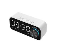 Yumira Radio-réveil, haut-parleur Bluetooth, double réveil avec affichage LED et miroir - Réveil numérique Bluetooth 5.0