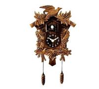 YUMIRRO Horloge Coucou Coucou Horloge Salon décoration for Mur Oiseau Appel réveils rétro Enfant décor à la Maison Jour Temps Maison Oiseaux Horloge De Maison D'oiseau(Brown)