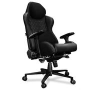 YUMISU 2050 - Chaise de Bureau Gaming - Siège Chaise Ordinateur de Gamer Confortable - Chaises Fauteuil Bureaux - Office Gaming Chair - Cuir véritable - 150 kg (Noir)