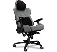 YUMISU 2050 Magnetic Cloud Black Chaise de bureau en tissu, chaise de jeu en tissu, gris clair et noir