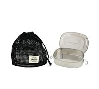 YUMMII YUMMII Boîte à bento, Boîte à lunch, Boîte à goûter avec 1, 2 ou 3 compartiments et sac en filet réutilisable, Repas sans plastique en acier inoxydable 188 de qualité supérieure