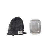YUMMII YUMMII Boîte à bento, Boîte à lunch, Boîte à goûter avec 1, 2 ou 3 compartiments et sac en filet réutilisable, Repas sans plastique en acier inoxydable 188 de qualité supérieure