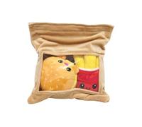 Yummis - Pack 2 peluches Yummis Together Burger & Fries in Take Away Bag 21 cm