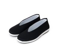 Yummsion Chaussures Traditionnelles,Chaussures Tai Chi Semelle en Caoutchouc Unisexe,Chaussures en Toile Femme Hommes,Unisexe,Confortable,Léger,Convient aux Amateurs de Kung Fu et Tai Chi,Noir
