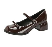 Yummsion Mary Jane Plateforme,Mary Jane,Talon Bloc éPais Chunky Chaussures,Mary Jane Escarpins Petit Talon,Verni,Boucle,Confortables,pour Sorties Ou Tenue Quotidienne,FêTe De Mariage