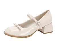 Yummsion Mary Jane Plateforme,Mary Jane,Talon Bloc éPais Chunky Chaussures,Mary Jane Escarpins Petit Talon,Verni,Boucle,Confortables,pour Sorties Ou Tenue Quotidienne,FêTe De Mariage