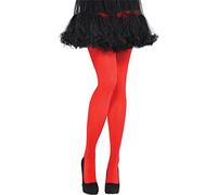 Yummy Bee - Collants rouges pour femme - Collants opaques rouges - Collants de déguisement Halloween Noël - Collants grande taille, Rouge, M
